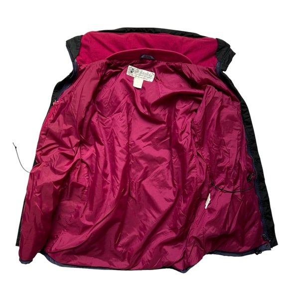 Vintage 90s Columbia Long’s Peak Convertible Fleece Winter Jacket Purple Medium - Picture 5 of 13